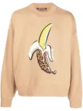 Palm Angels leopard banana print sweatshirt - Neutrals