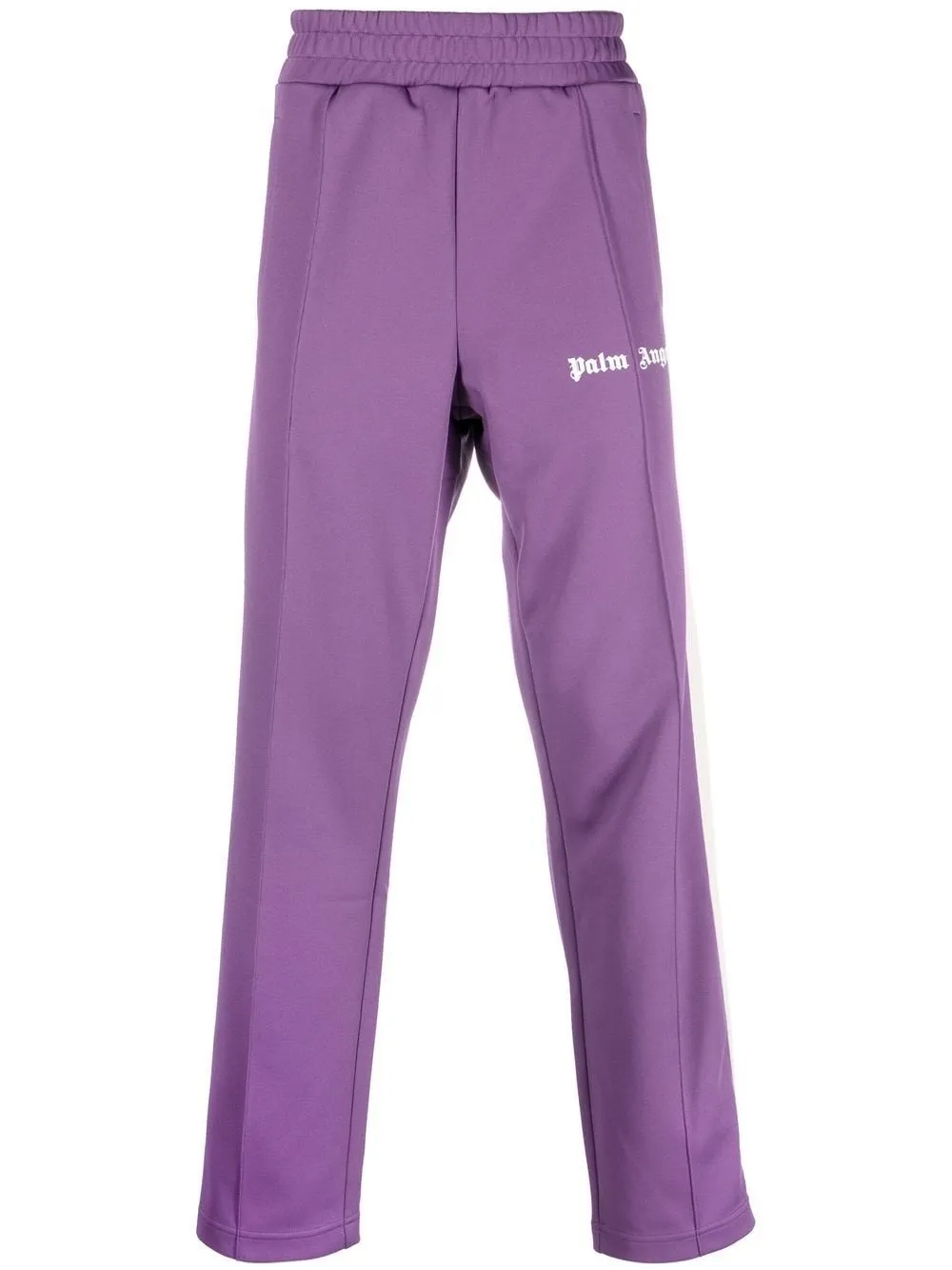 

Palm Angels pants con logo y franjas laterales - PURPLE OFF WHITE