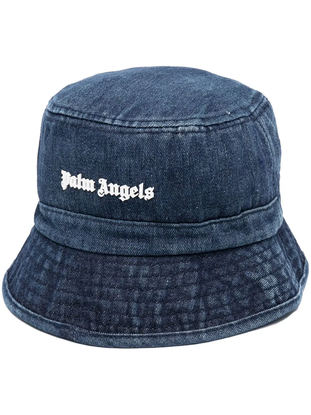 

Palm Angels logo-print bucket hat - Blue