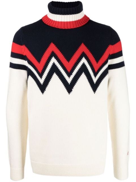 Perfect Moment geometric-print roll-neck jumper 