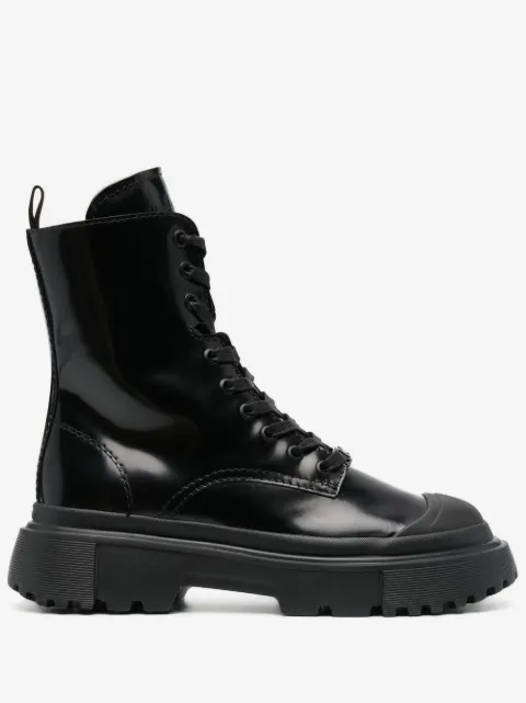 Hogan lace-up combat boots