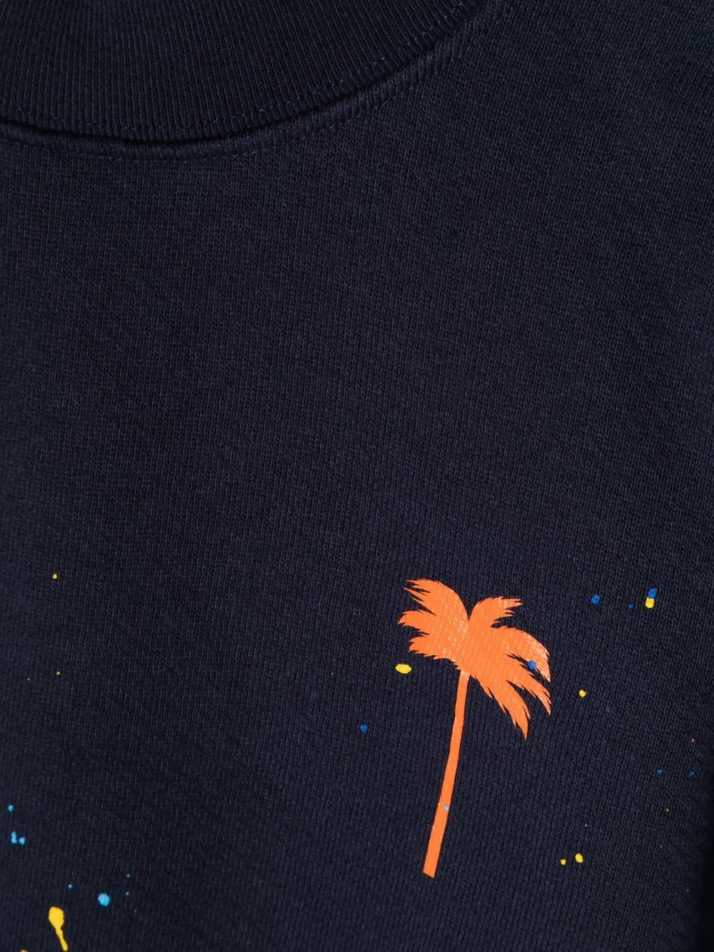  Palm Angels Kids Sweatshirt Mit Farbklecks Print   Blau 