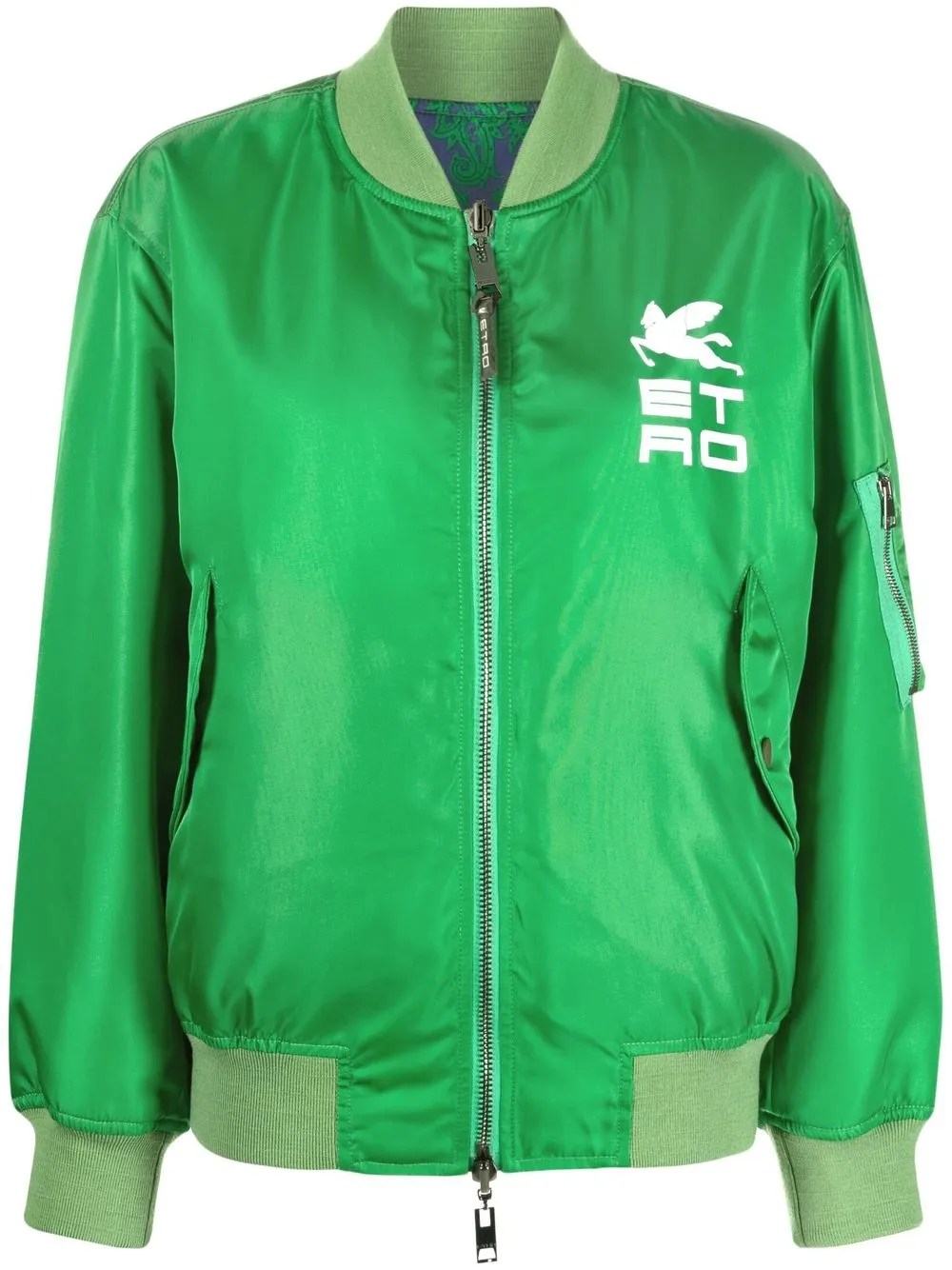 

ETRO chamarra bomber reversible - Verde