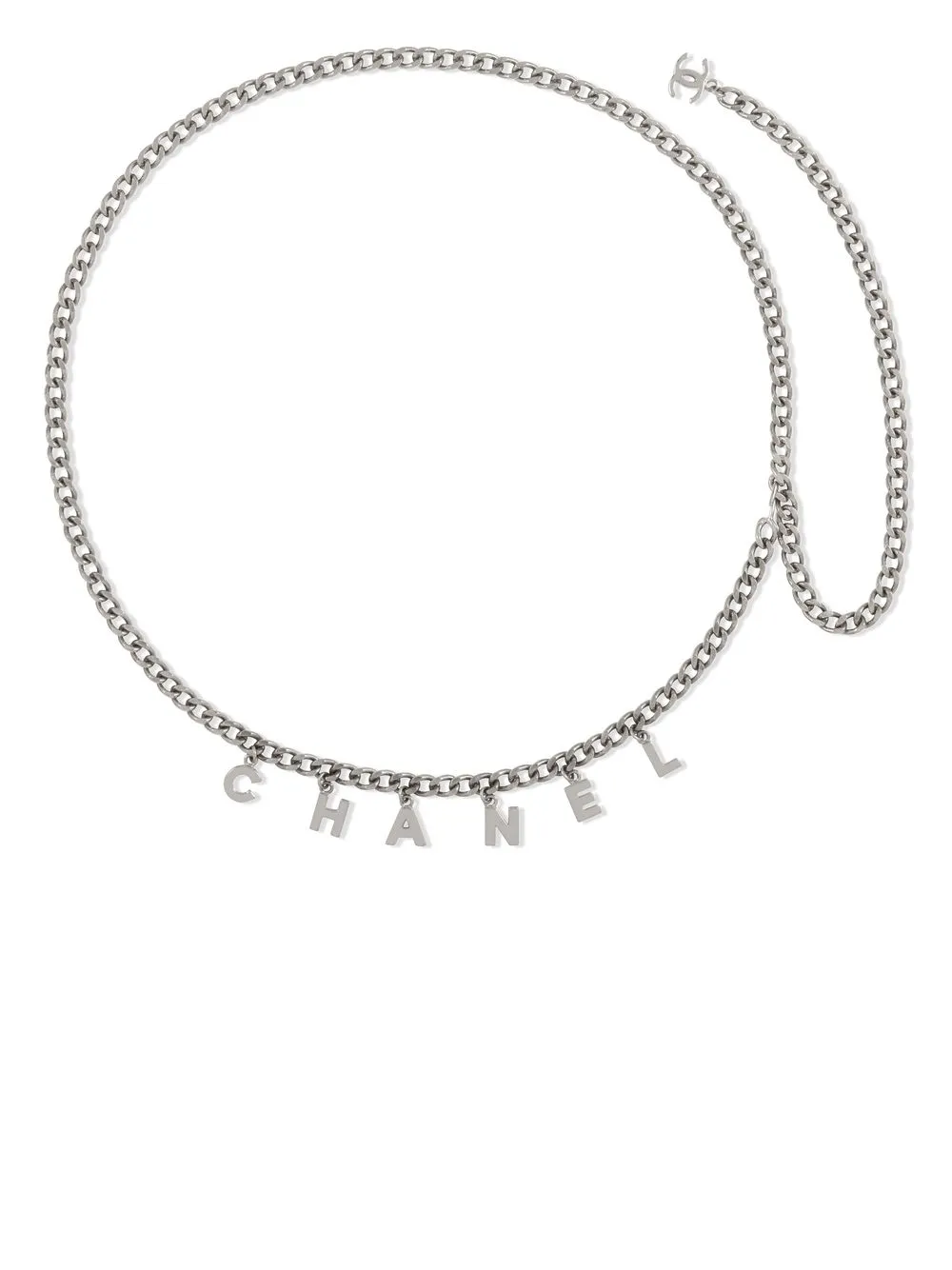 CHANEL Pre-Owned 2011 logo lettering chain belt | Silver | Image 1