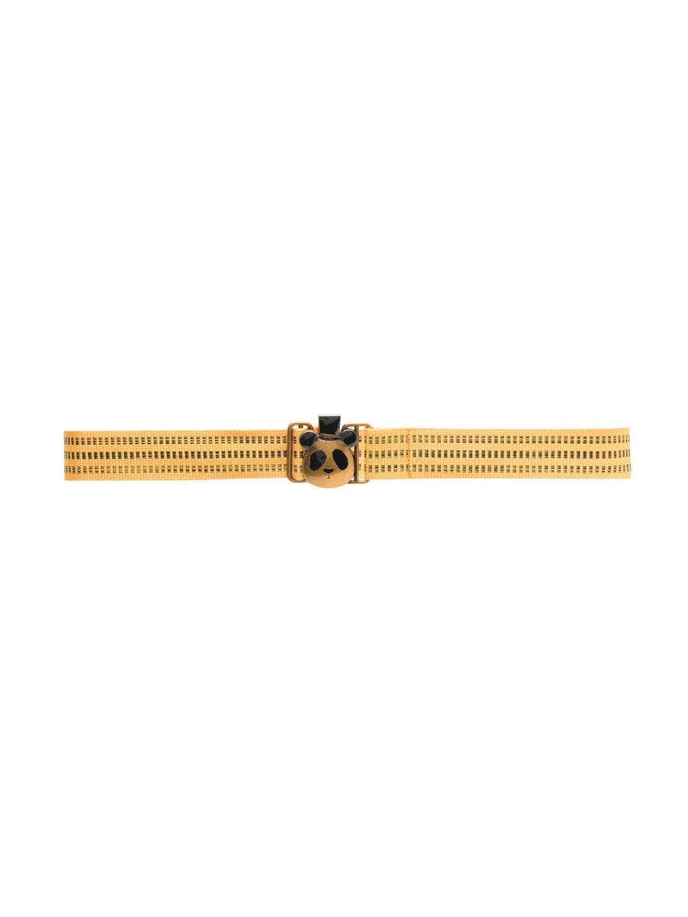 

Mini Rodini elasticated panda-buckle belt - Yellow