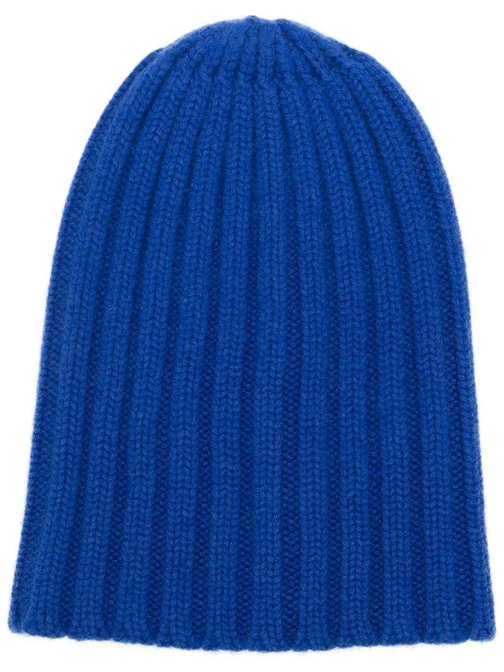 Laneus bonnet en cachemire nervuré - Bleu Top Merken Winkel