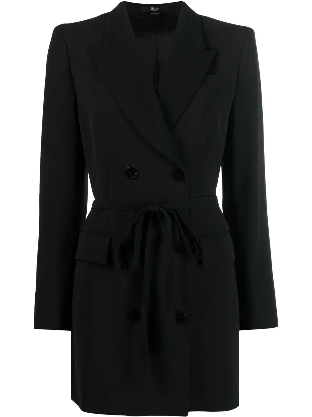 

Seventy vestido tipo blazer con doble botonadura - Negro