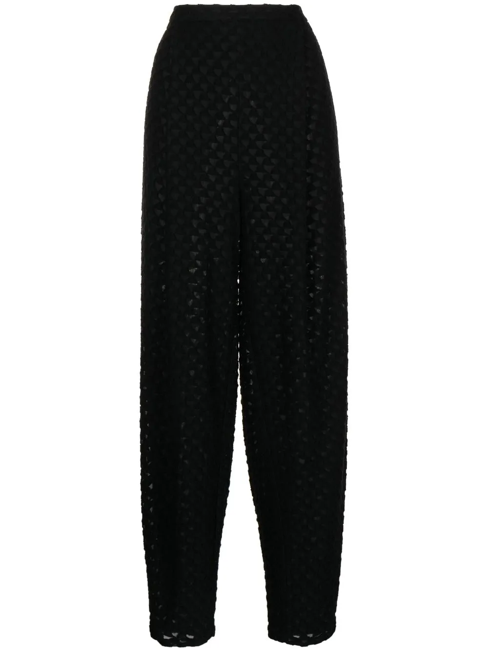 

Giorgio Armani pantalones tejido con motivo geométrico - Negro