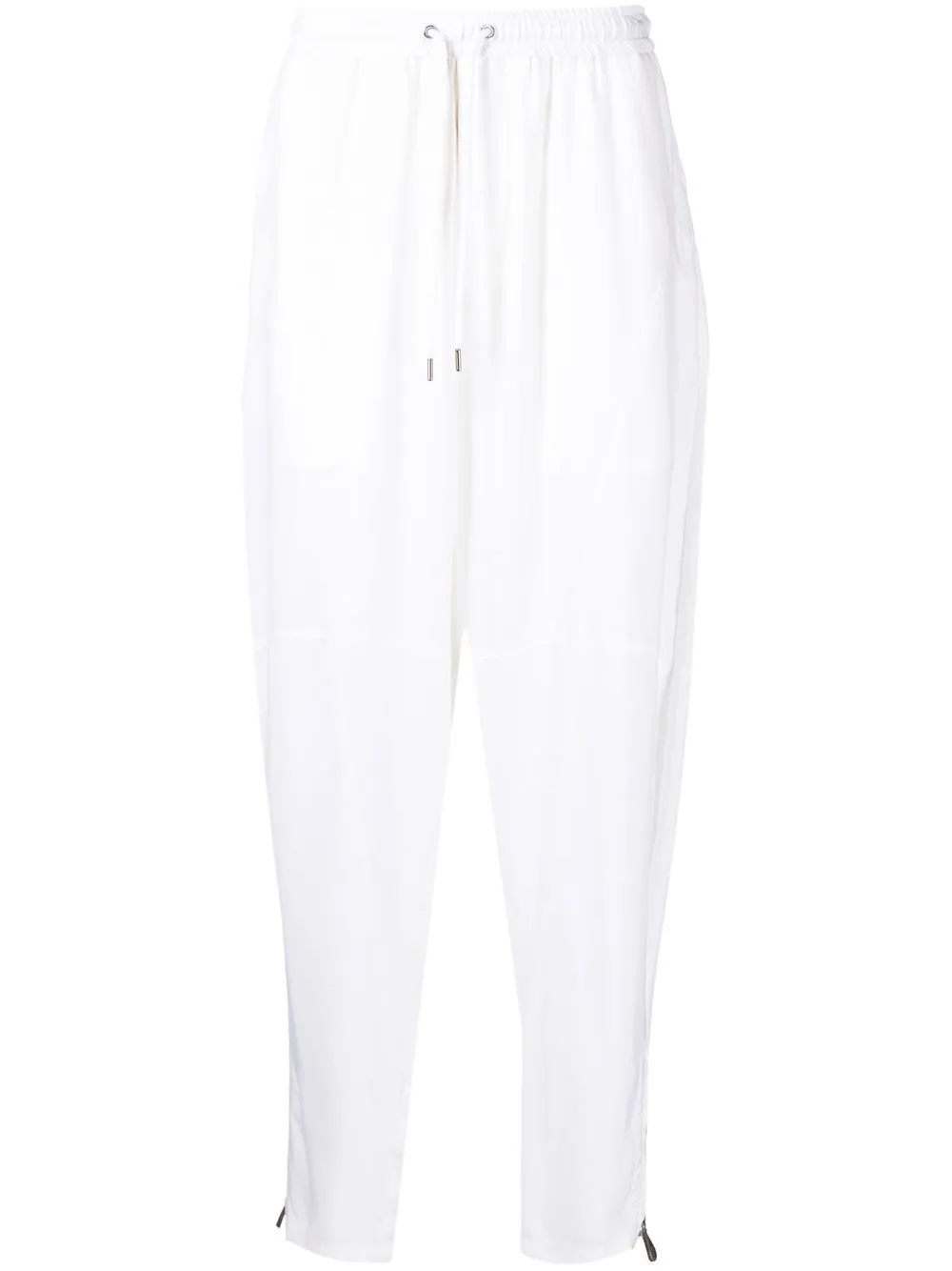 

Giorgio Armani elasticated drawstring-fastening trousers - White