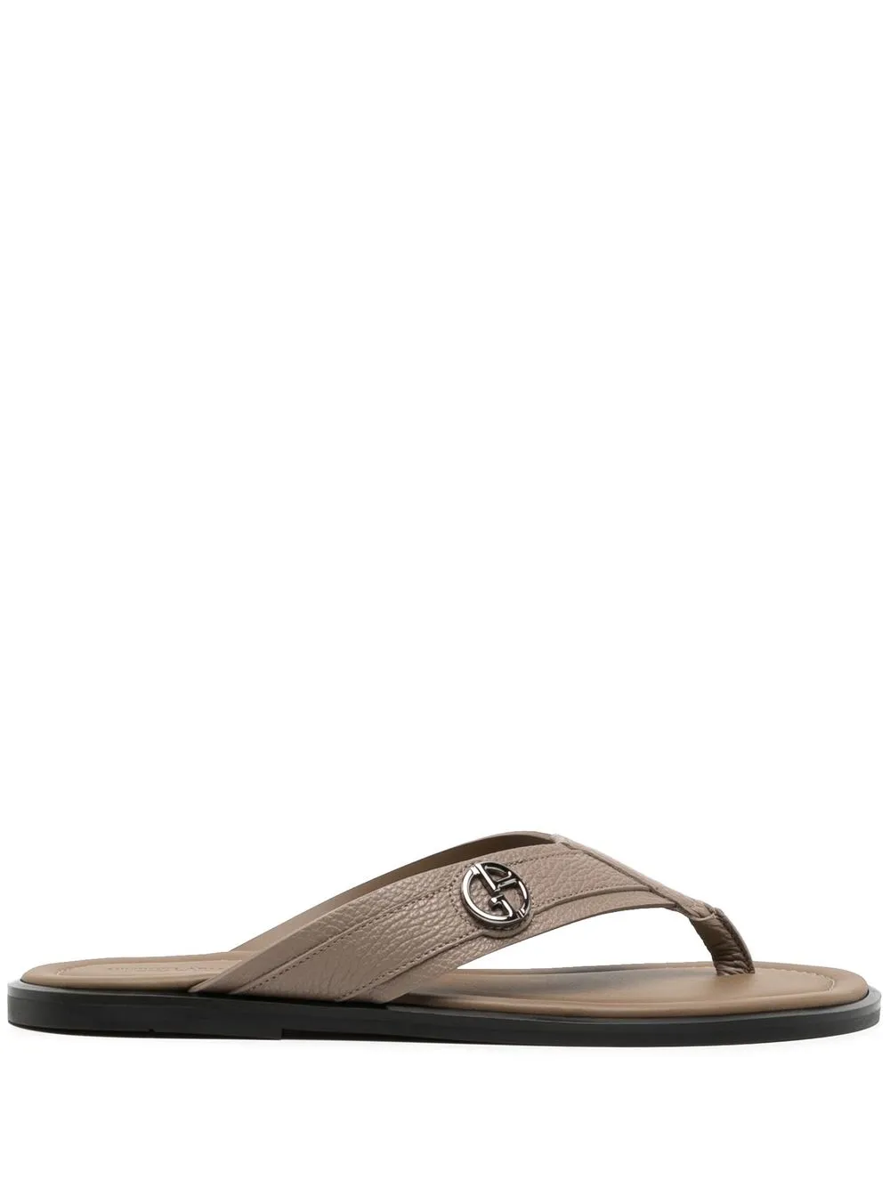 

Giorgio Armani logo-plaque thong-strap sandals - Neutrals