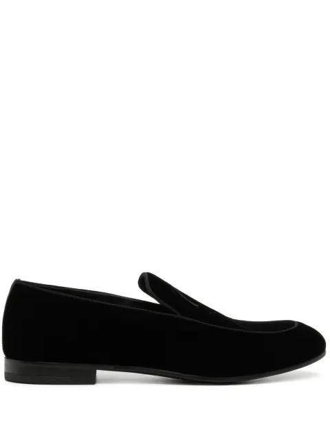 Giorgio Armani embroidered-logo detail loafers