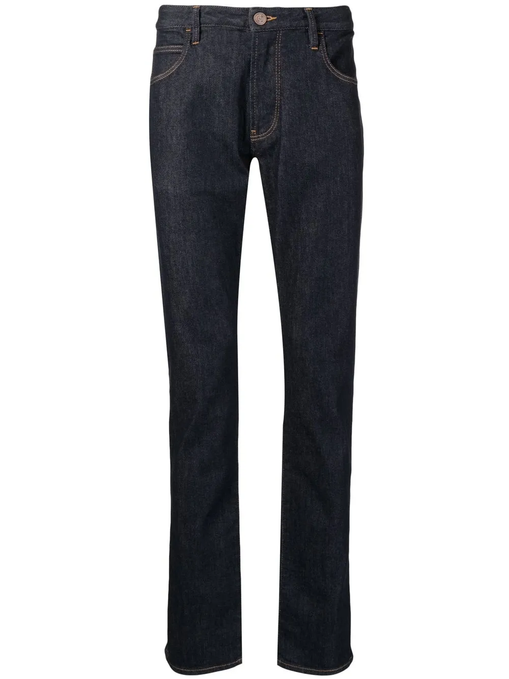 

Giorgio Armani jeans slim con bolsillos - Azul