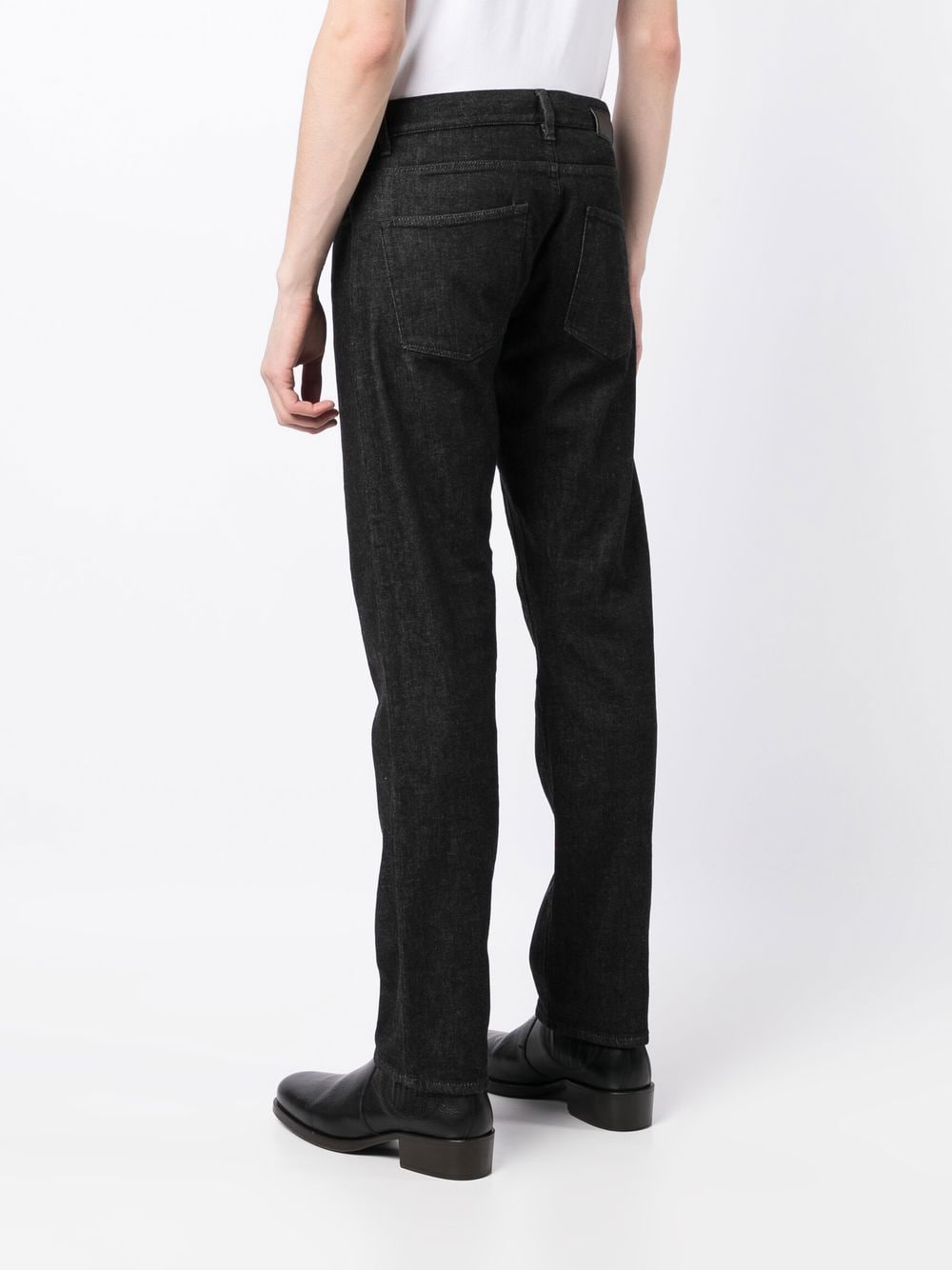 STRAIGHT-LEG DARK-WASH JEANS