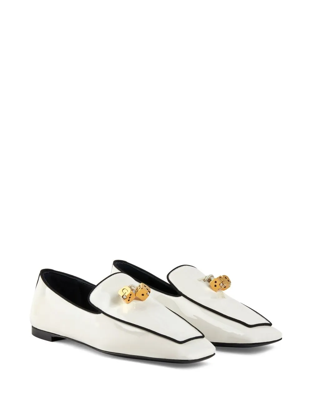 Giuseppe Zanotti Pigalle Dice loafers van lakleer Wit
