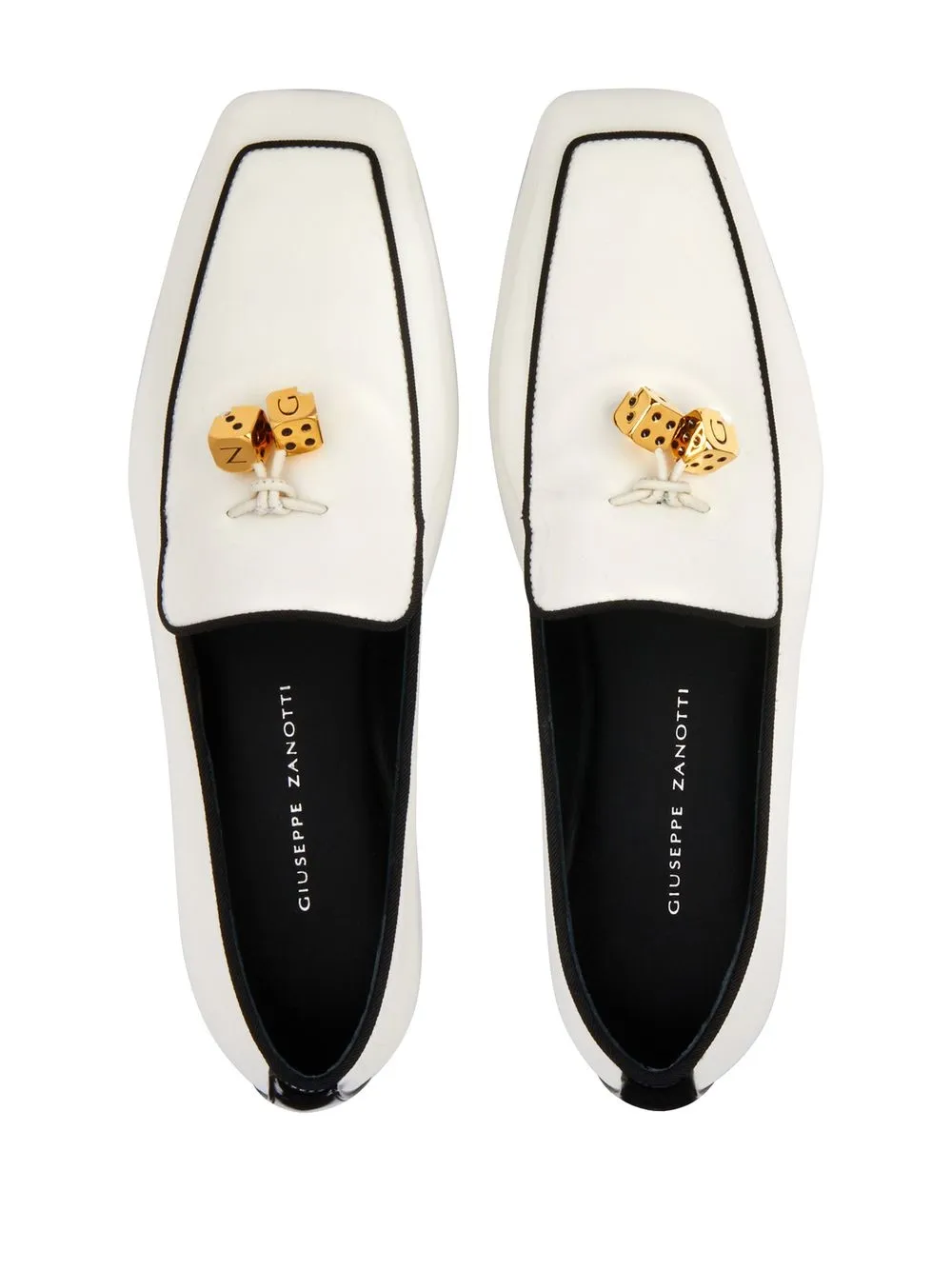 Giuseppe Zanotti Pigalle Dice loafers van lakleer Wit