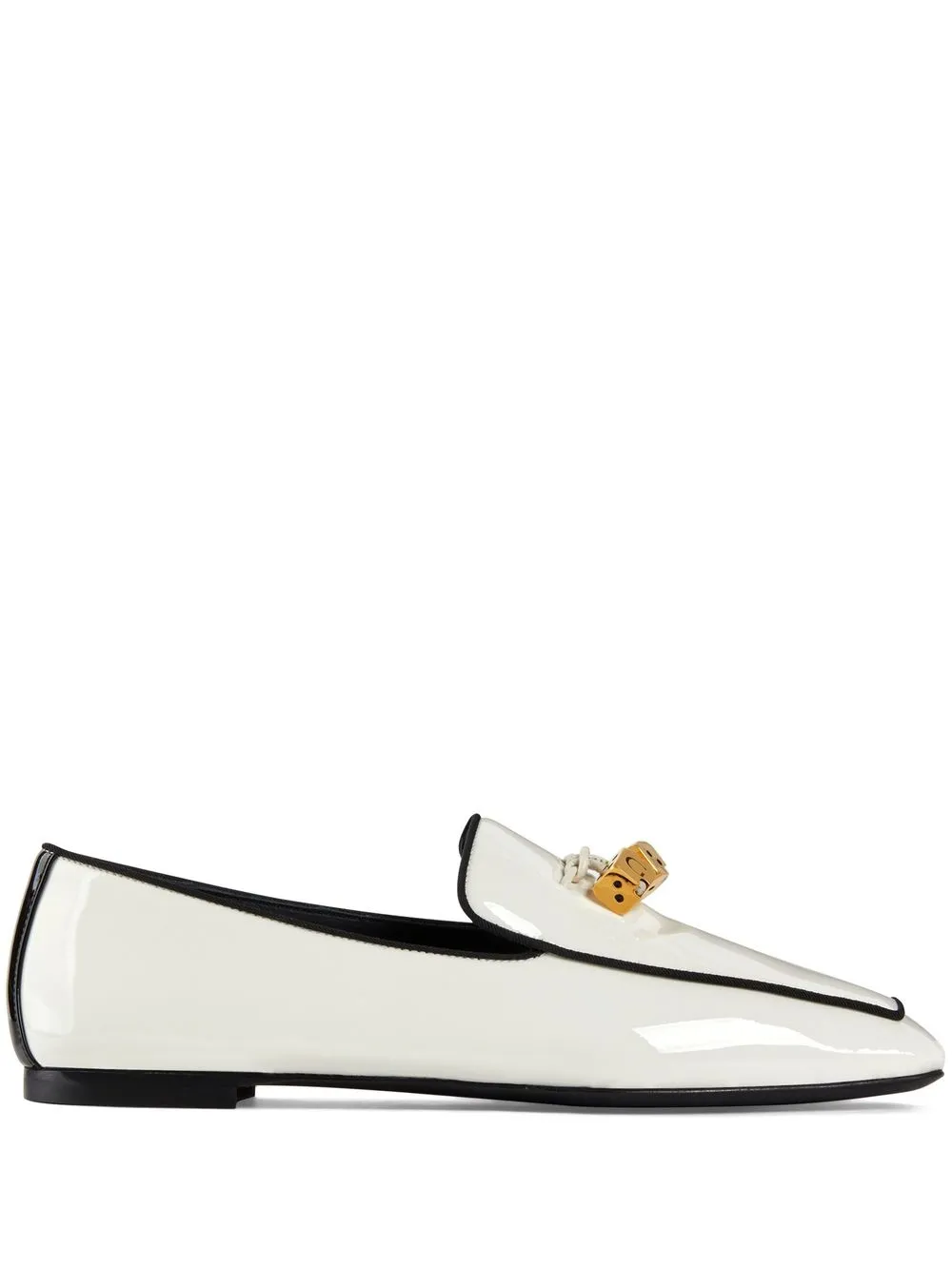 Giuseppe Zanotti Pigalle Dice loafers van lakleer Wit