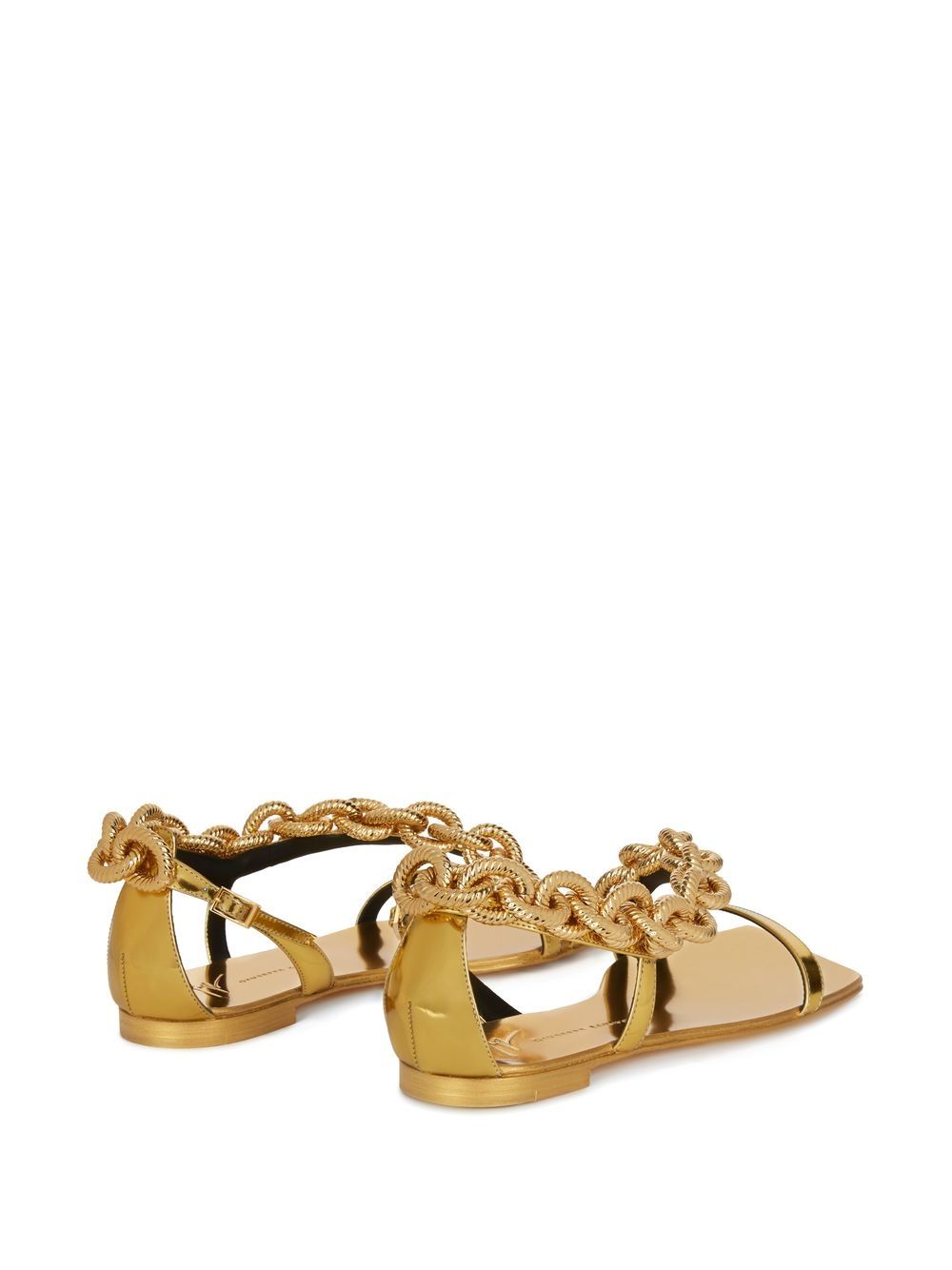 Giuseppe Zanotti Agata sandalen met schakelketting - Goud