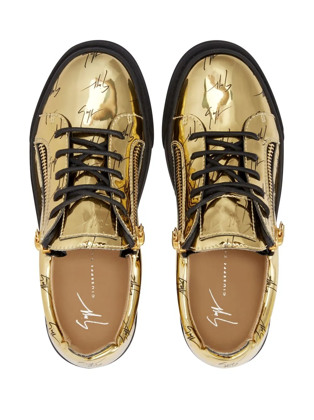 美品♡Giuseppe Zanotti♡ゴールド♡スニーカー♡ GIUZEPPE ZANOTTI - ジュゼッペザノッティ ハイカット ゴールド