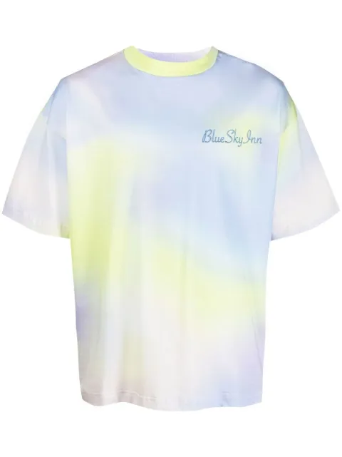 BLUE SKY INN tie dye logo print T-shirt