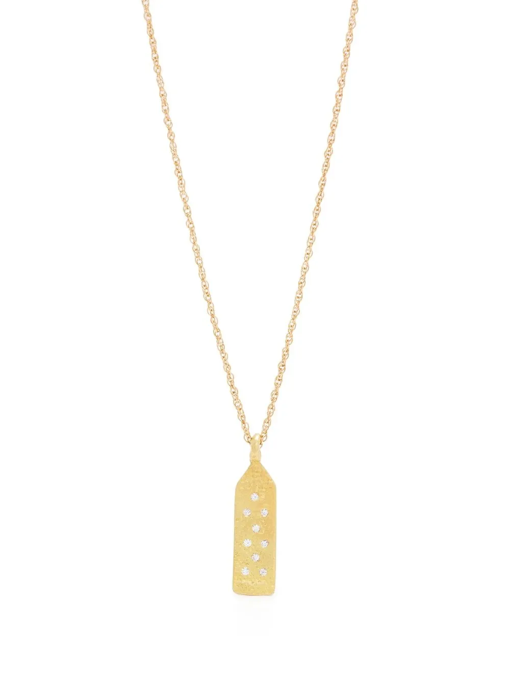 

ELHANATI collar Maison Tag en oro amarillo de 18kt con diamantes - Dorado