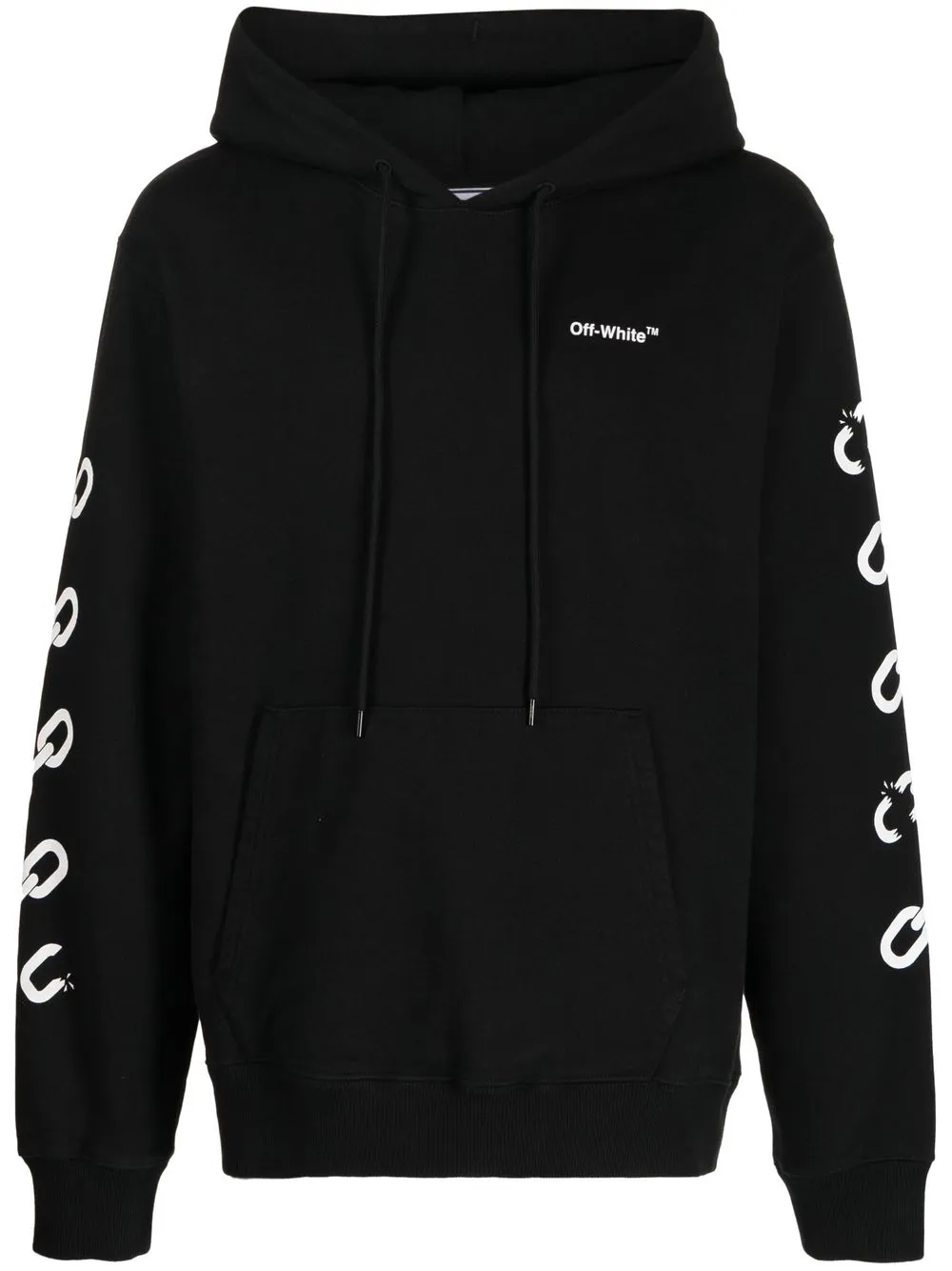 

Off-White chain-link Arrows-motif hoody - Black