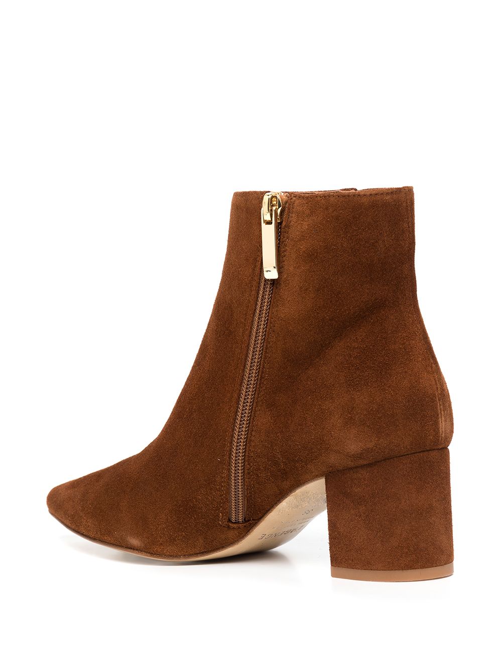 kensie leyton suede stacked heel bootie