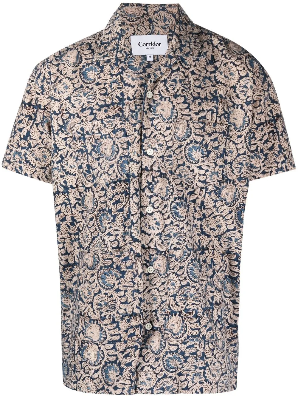 

Corridor Indigo Handblock Summer shirt - Blue