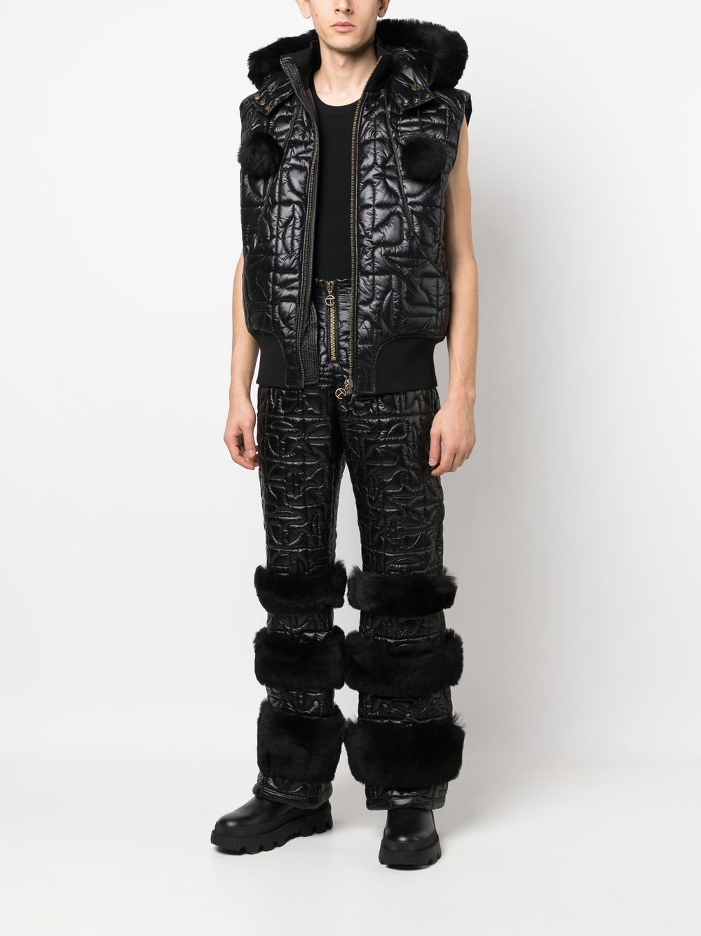 Image 2 of Moose Knuckles x Telfar quilted shearling trousers