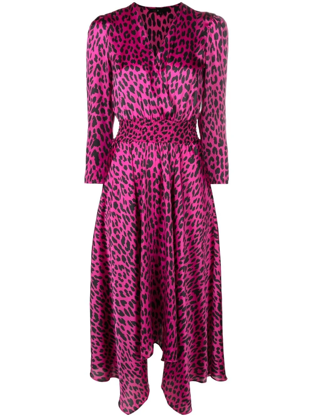 

Maje leopard print midi dress - Pink