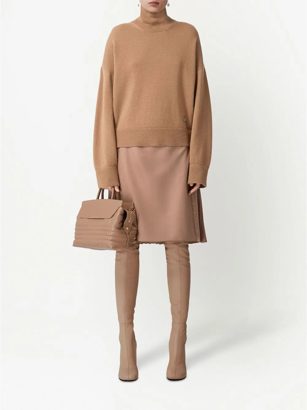 Burberry Trui met trechterhals - Beige