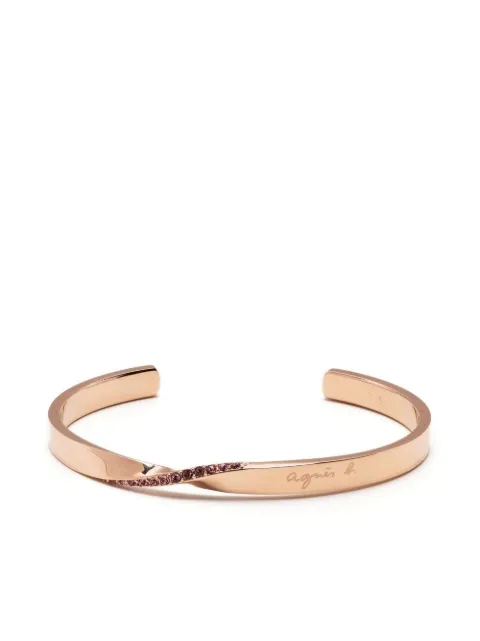 agnès b.  twist-detail stainless steel bangle