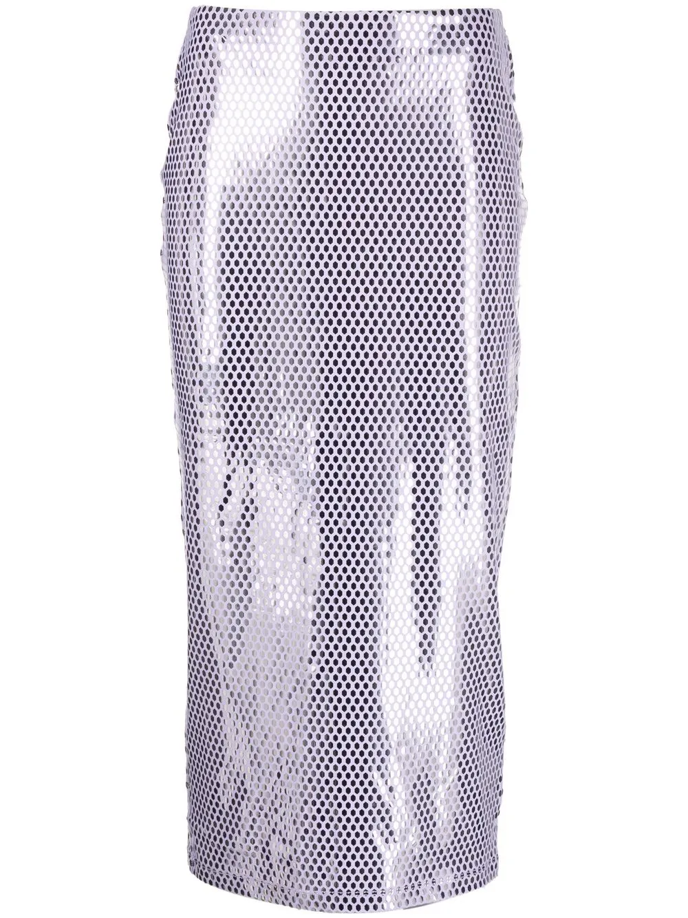 ROTATE BIRGER CHRISTENSEN HERMONY METALLIC MIDI SKIRT