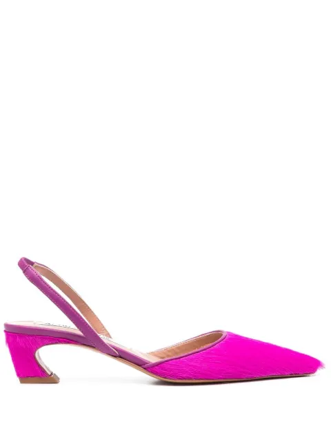 Acne Studios Hairy 50mm slingback pumps