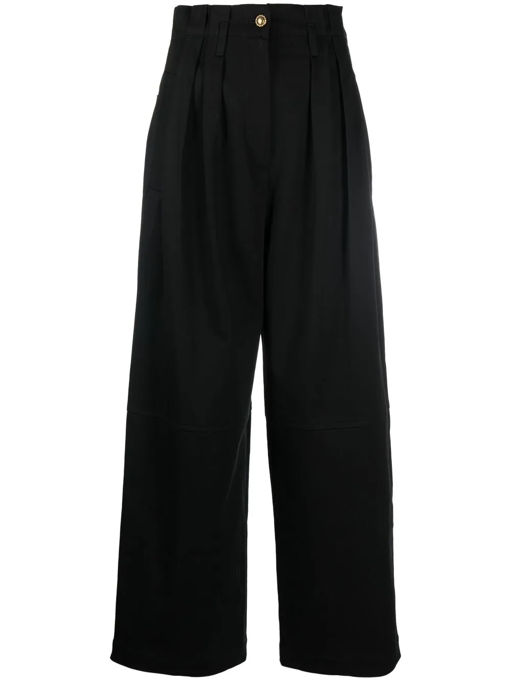 

PINKO culottes de tiro alto con pliegues - Negro