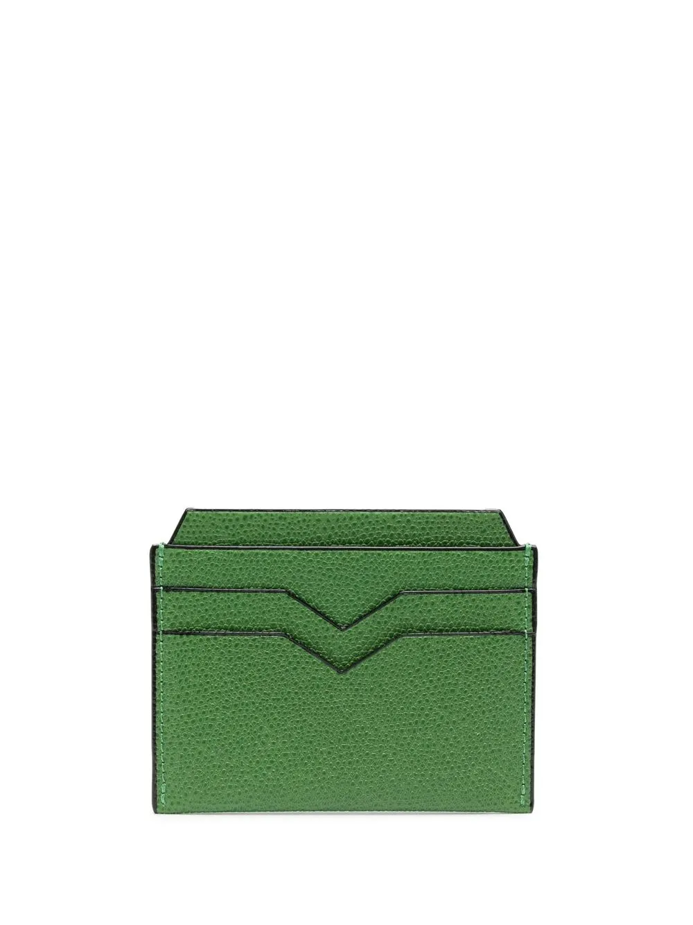 

Valextra four-slot leather cardhodler - Green