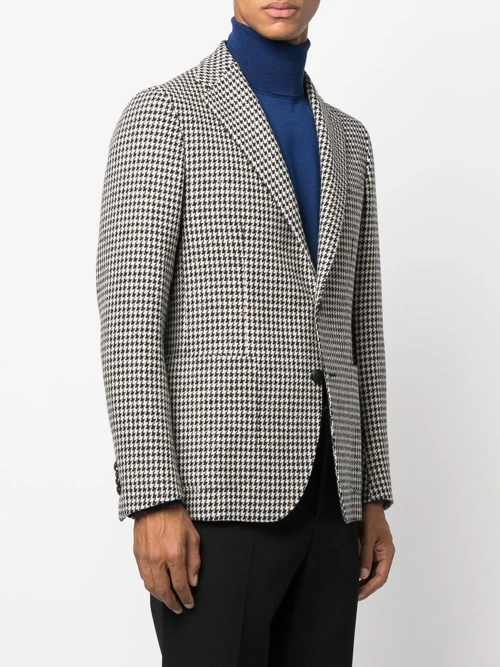 TAGLIATORE HOUNDSTOOTH-PRINT SINGLE-BREASTED BLAZER