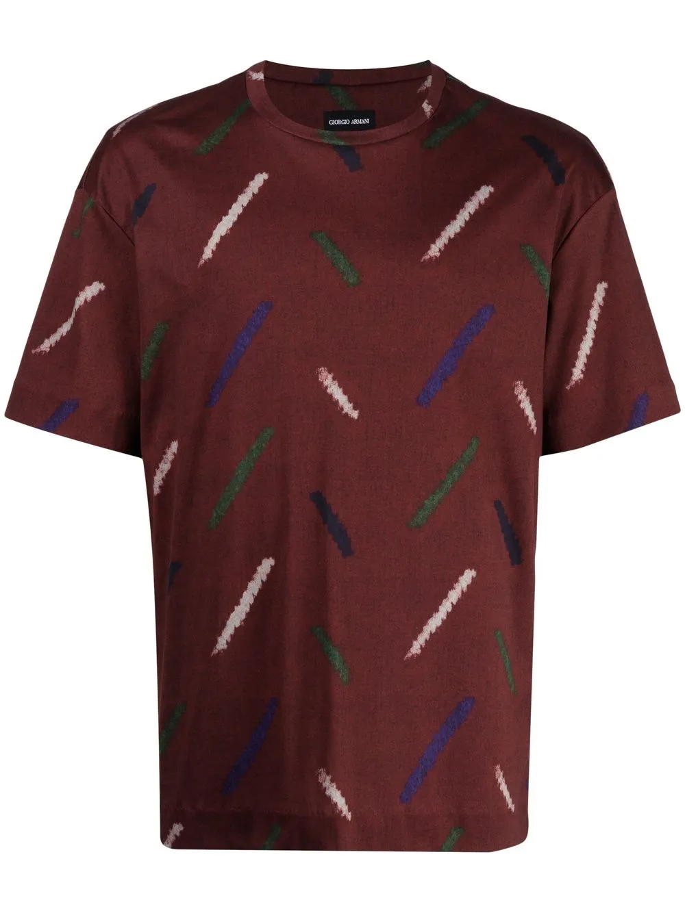 

Giorgio Armani chalk-print cotton T-shirt - Rojo