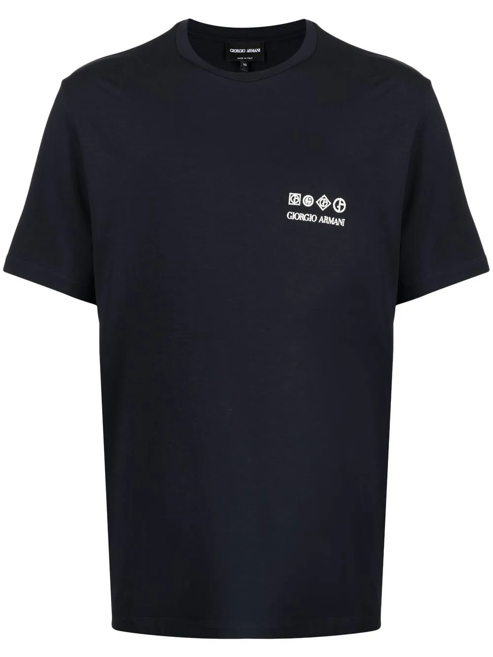 

Giorgio Armani logo-embroidered short-sleeve T-shirt - Blue