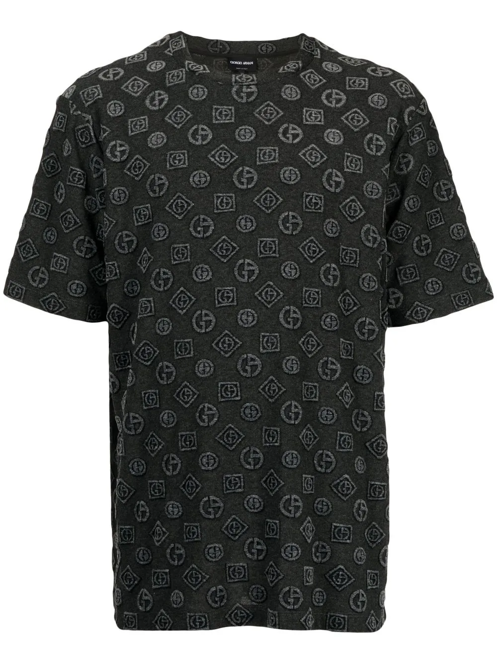 

Giorgio Armani playera con logo estampado - Negro