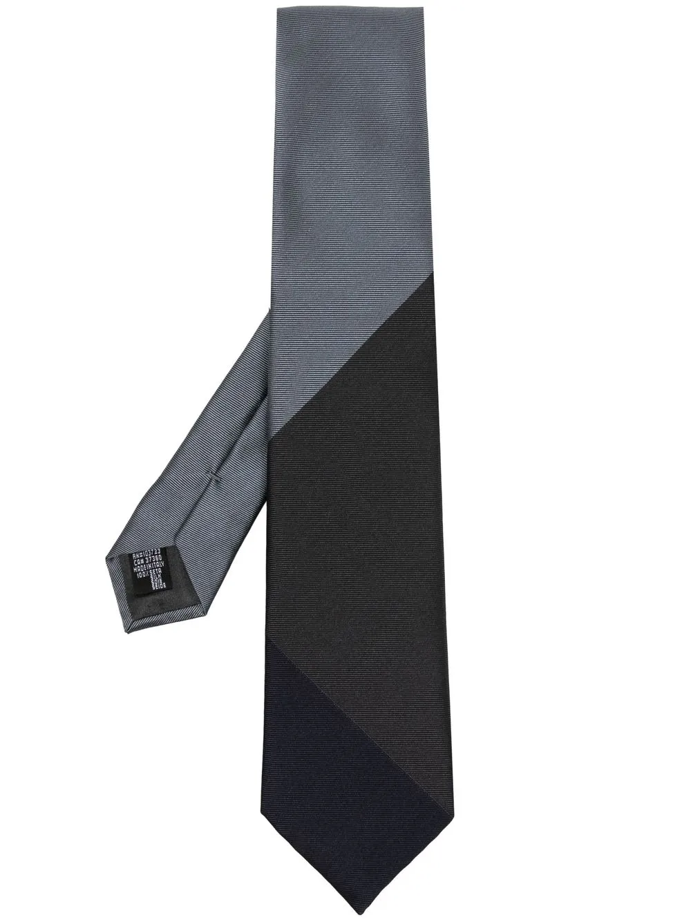 

Giorgio Armani colour-block jacquard silk tie - Grey