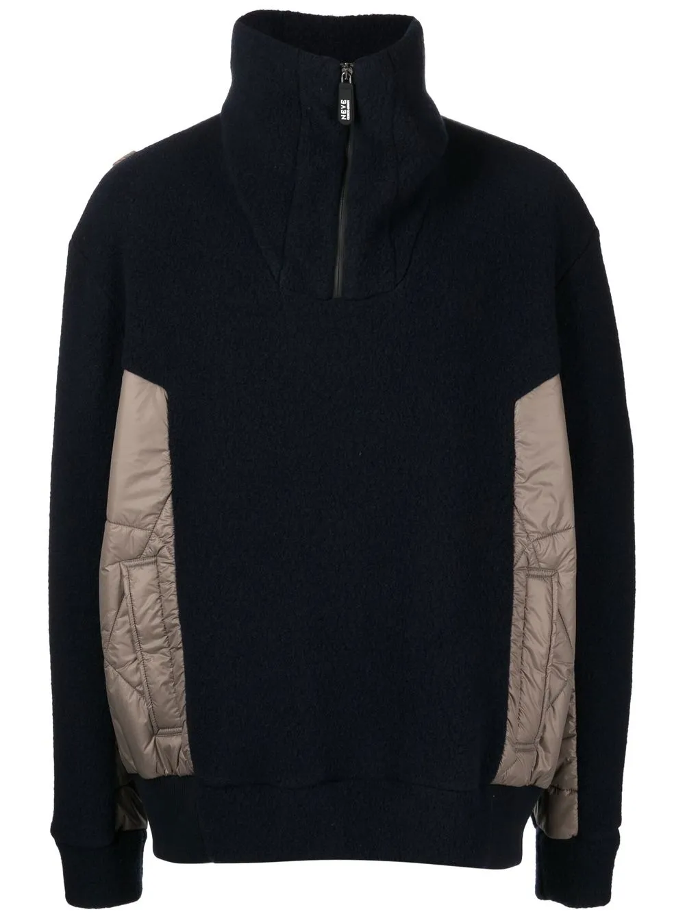 

Giorgio Armani quilted-finish half-zip jumper - Blue