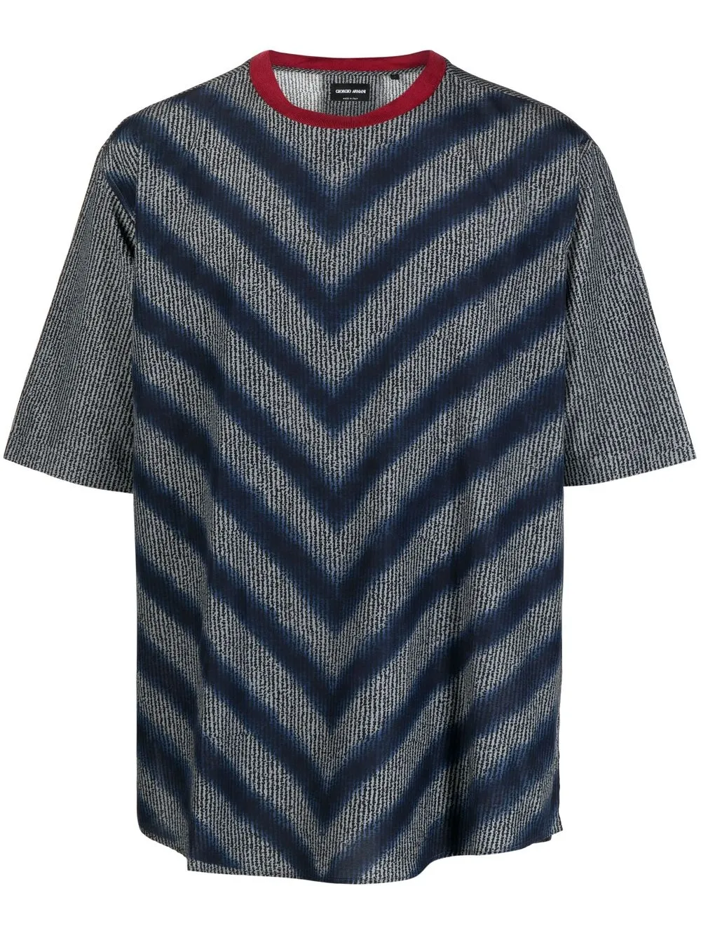 

Giorgio Armani chevron-print short-sleeved T-shirt - Blue