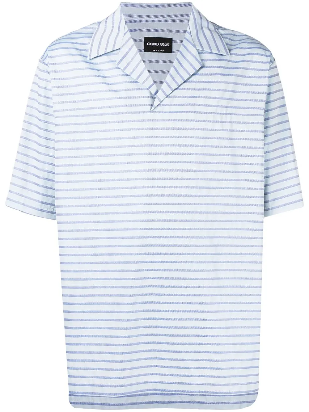 

Giorgio Armani striped spread-collar shirt - Blue