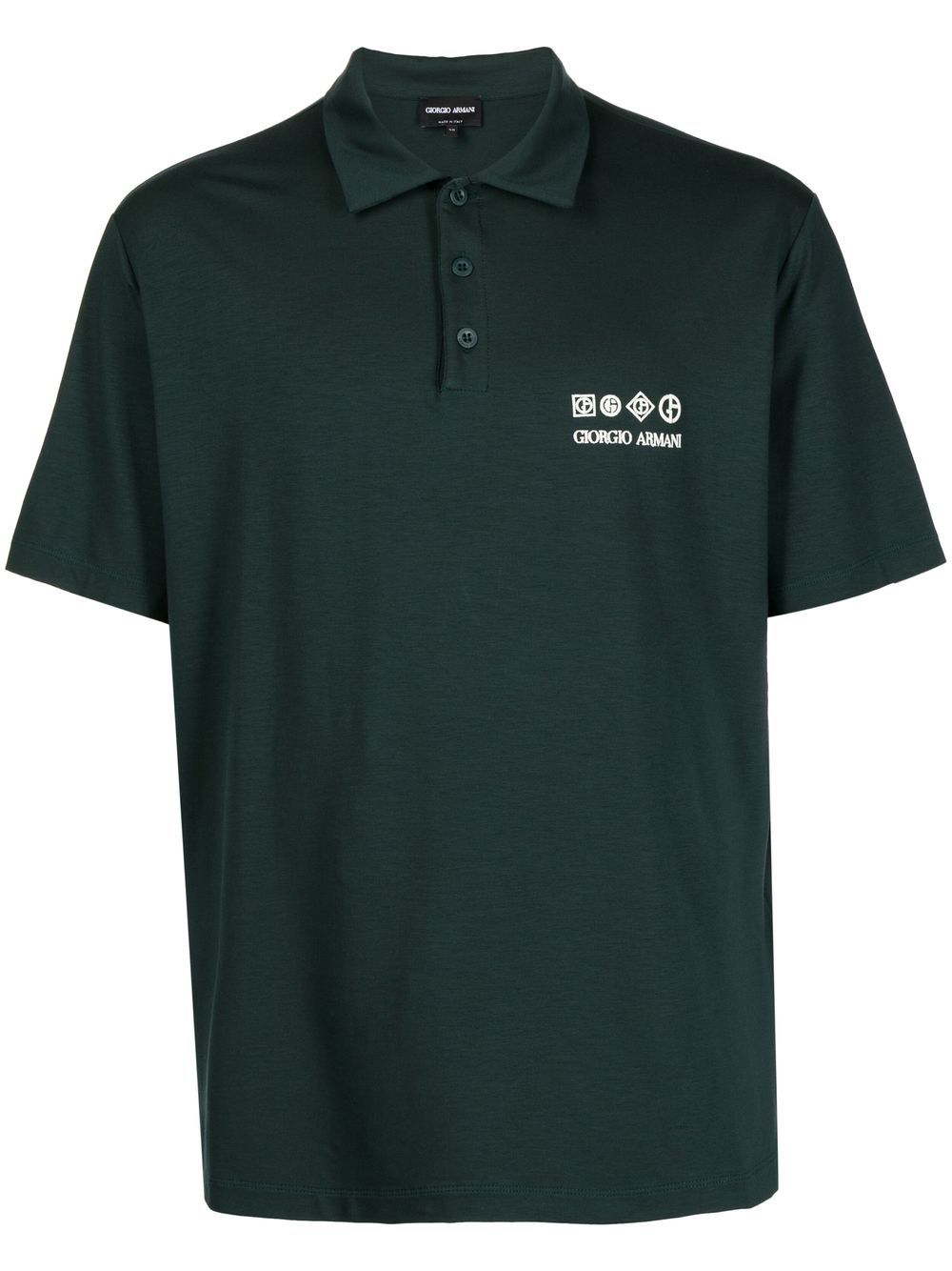 

Giorgio Armani logo-embroidered polo shirt - Verde