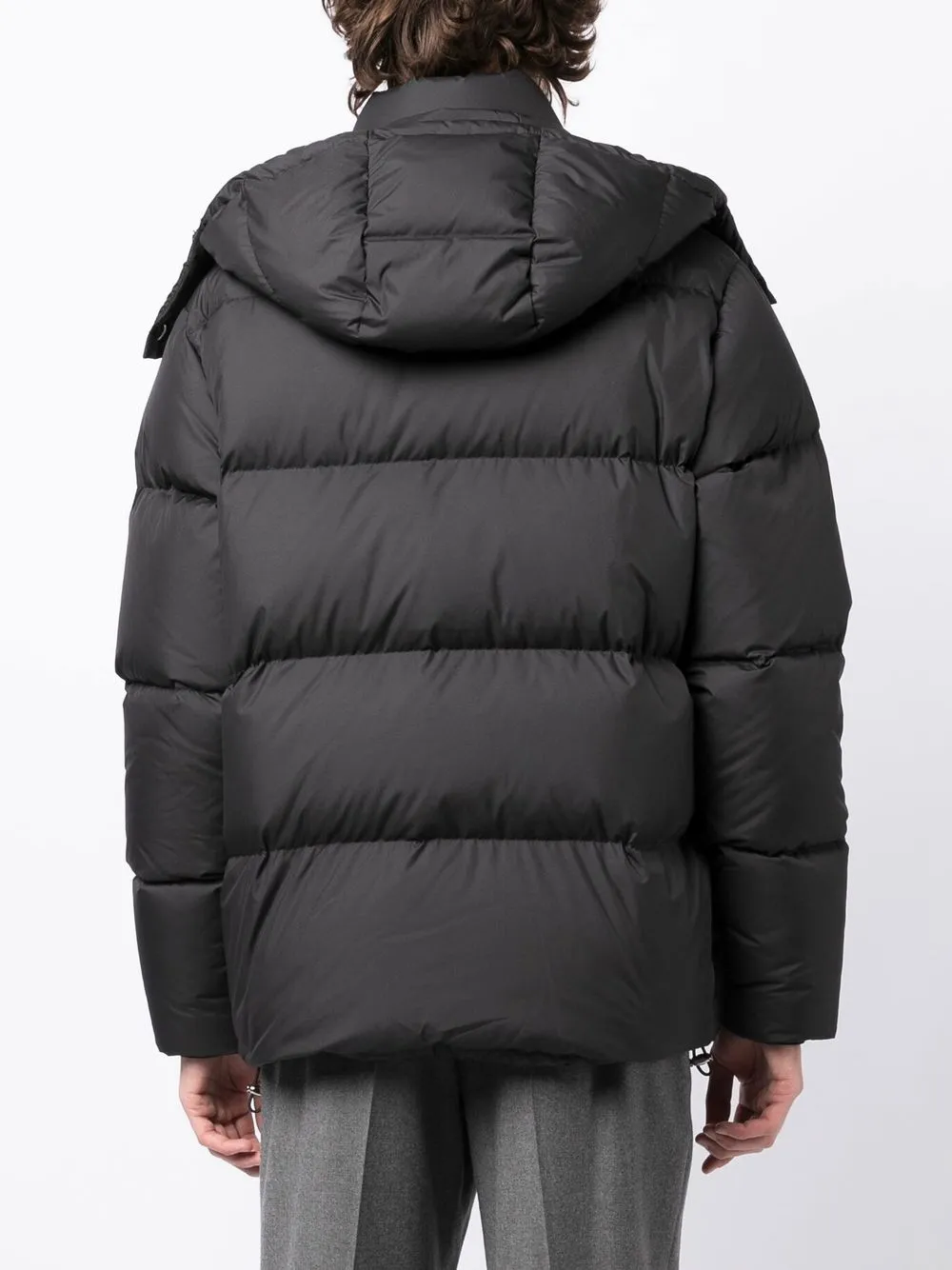 GIORGIO ARMANI LOGO-PATCH PADDED JACKET