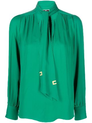 Elisabetta Franchi Pussy Bow Collar Blouse Farfetch