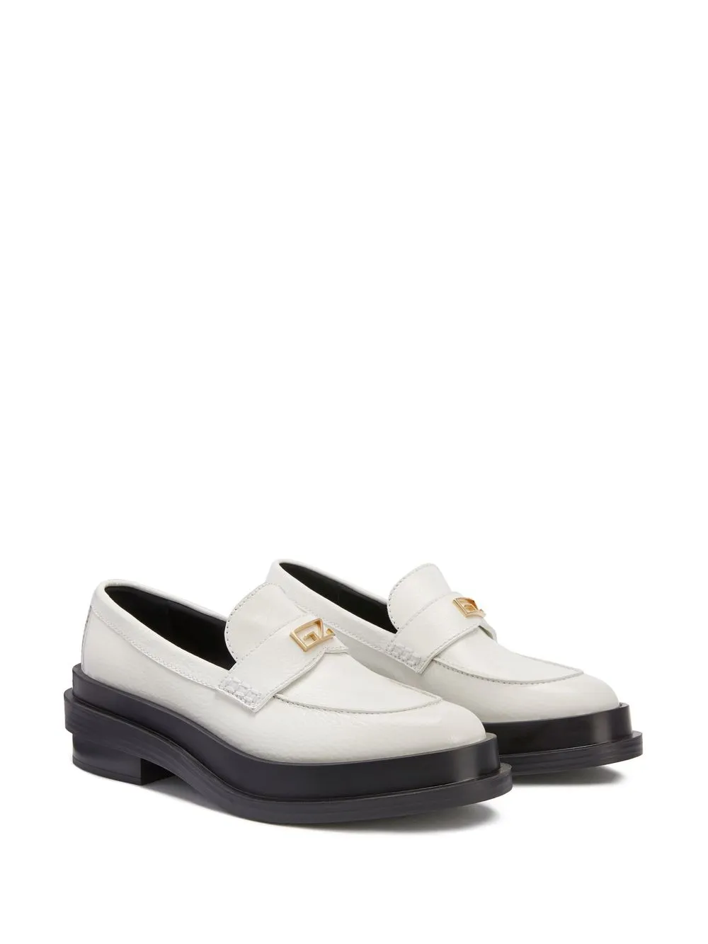 Giuseppe Zanotti Malick loafers met logoplakkaat - Wit