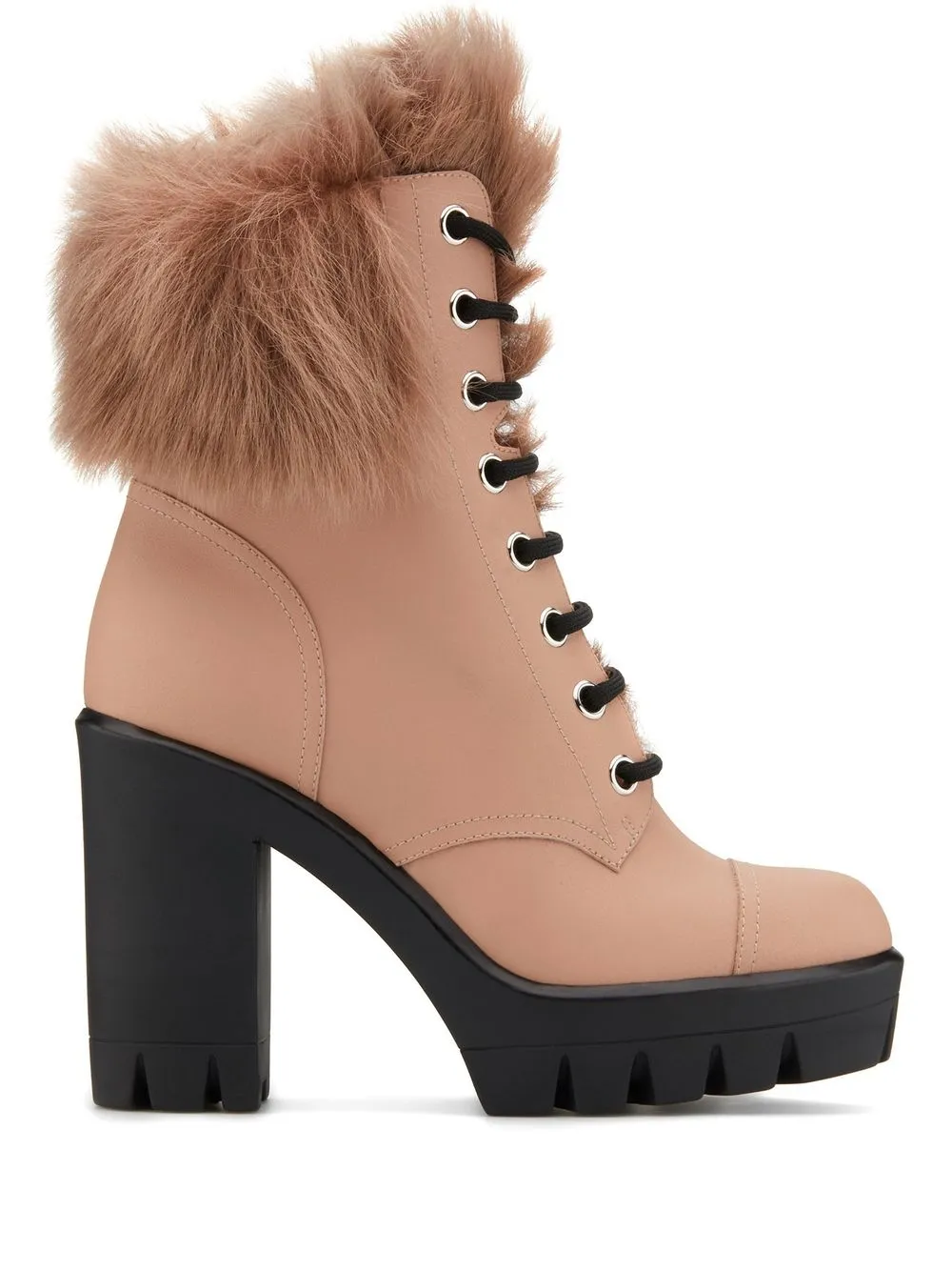 

Giuseppe Zanotti Moyra lace-up block-heel boots - Pink