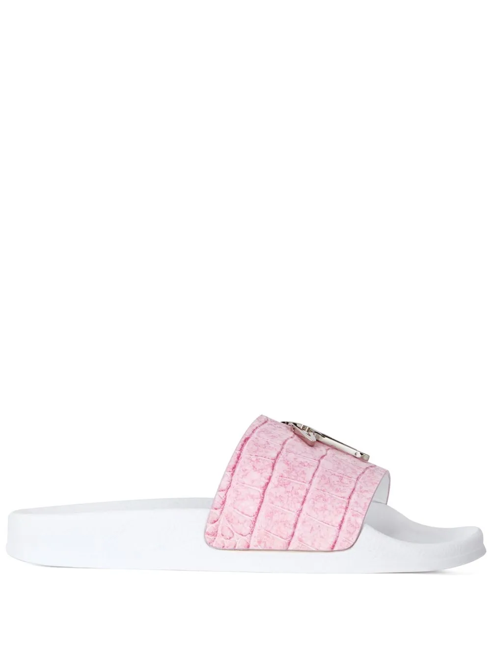 

Giuseppe Zanotti Brett logo-plaque slides - Pink