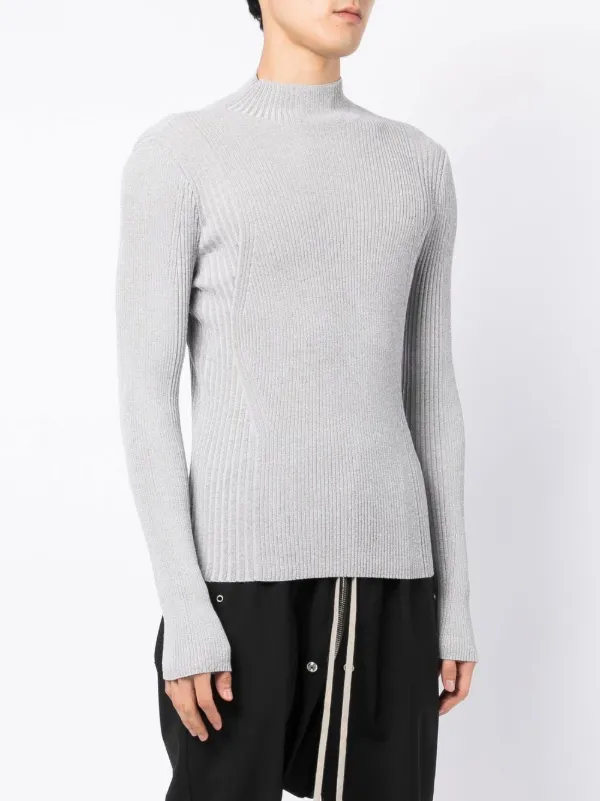 Dion Lee Reflective ribbed-knit Jumper Grey FARFETCH SA